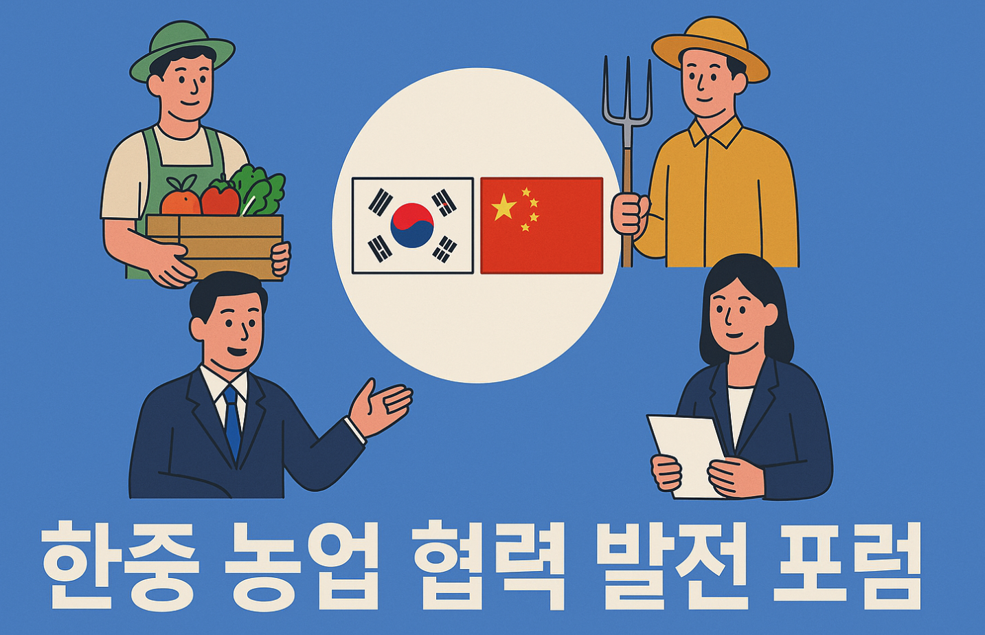 농업 기술 전시회 장면